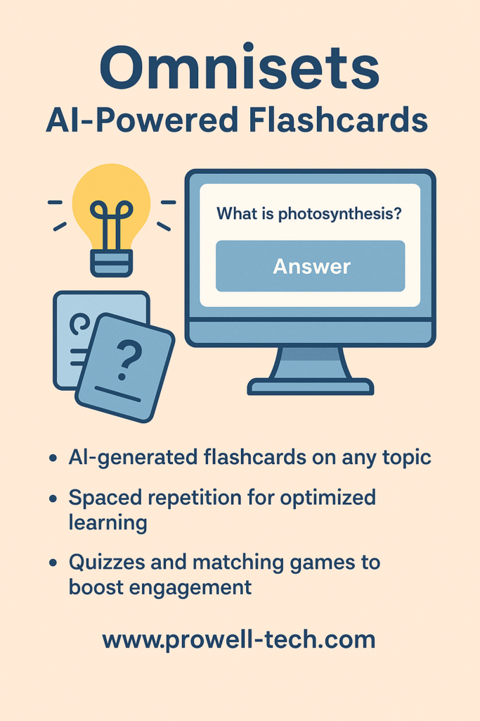 Omnisets Flashcards with a Built-in AI Personal Trainer